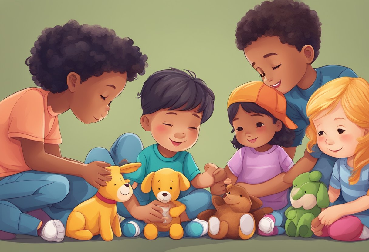 Quotes About Love for Kids: Nurturing Young Hearts with Wisdom Quotes About Love,family,friend LearningMole A group of diverse children sharing toys and comforting one another