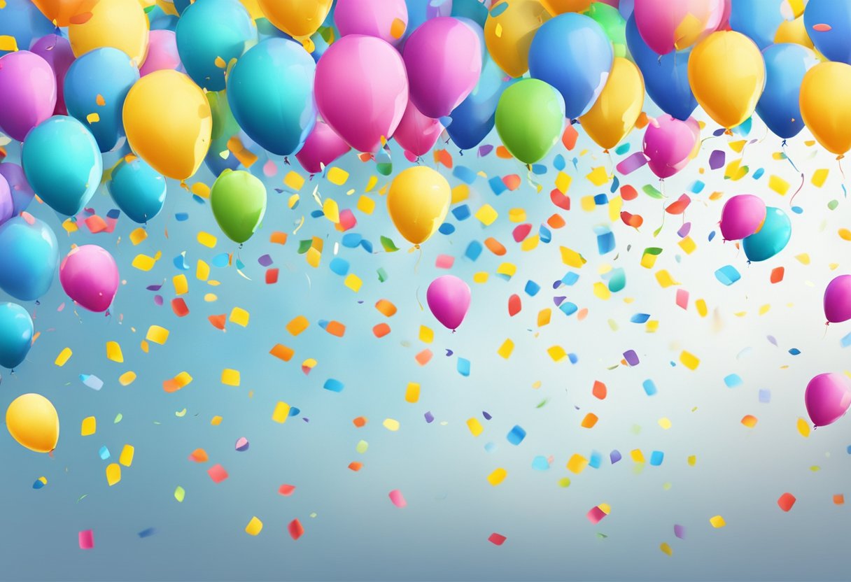 Monday Quotes for Kids: Inspiration to Kick-Start the Week Monday quotes,quotes,Monday LearningMole A group of colorful confetti falling from the sky, with balloons and streamers decorating the background