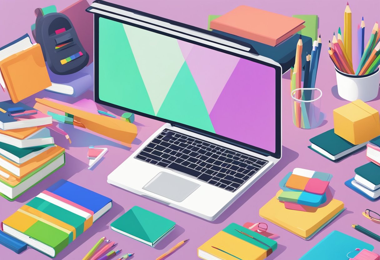 School Subscription Packages: Enhancing Education with Tailored Resources School Subscription Packages,education LearningMole A stack of colorful books and a laptop surrounded by school supplies on a desk. A subscription box with educational materials sits nearby