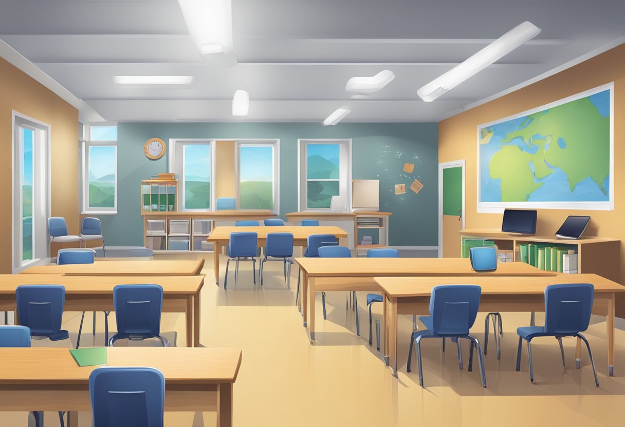 Education Platform Comparison: Choosing the Right Fit for Learners education platform,education LearningMole Education Platform Comparison: A classroom setting with various educational platforms represented as different types of buildings or structures. Each platform is distinct and tailored to a specific subject or niche