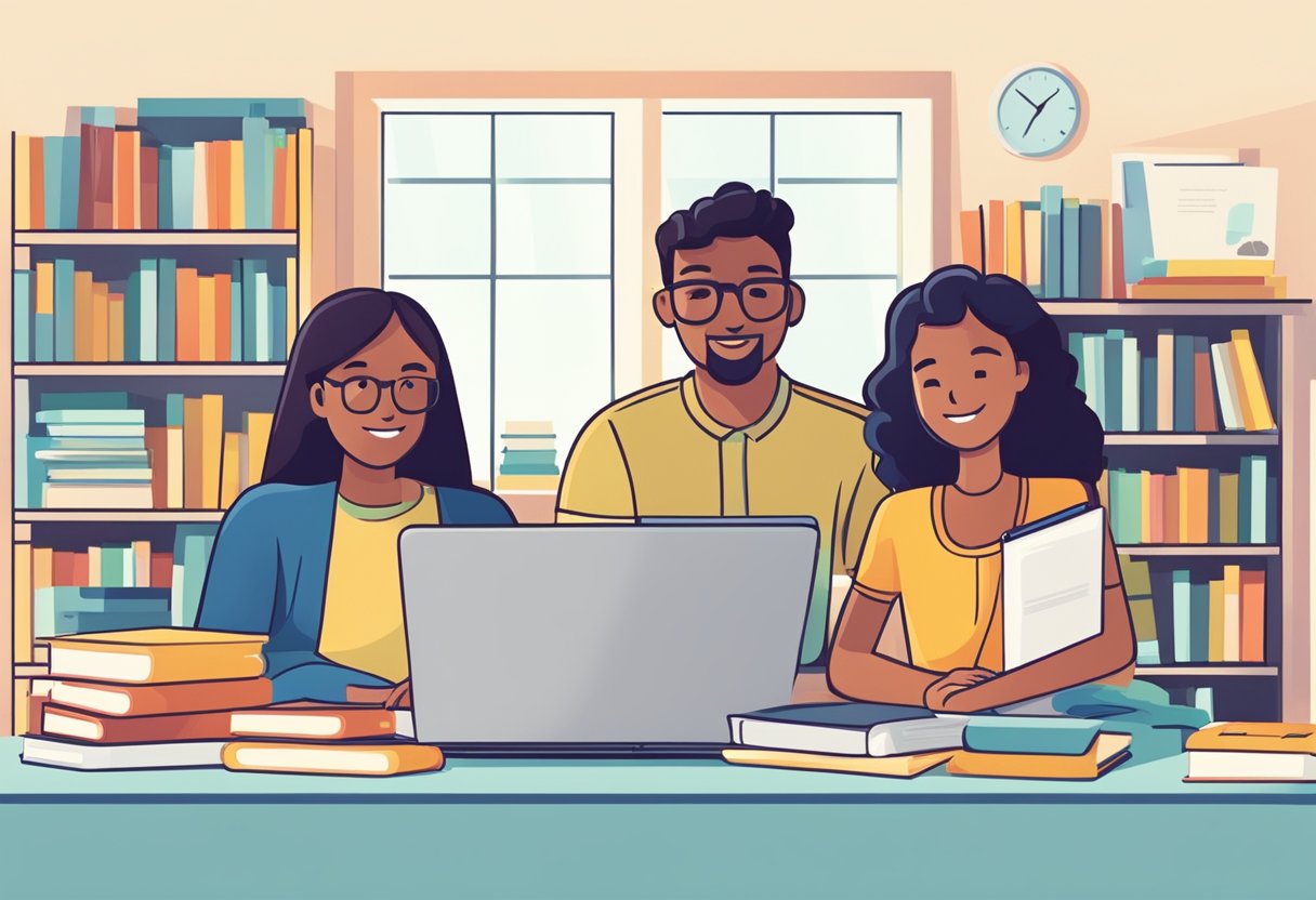 Family Learning Platform Cost: Understanding the Investment in Your Child’s Education learning platform,education LearningMole Family Learning Platform Cost: A family sitting together at a table, surrounded by books and educational materials. A laptop displaying a family learning platform is open in front of them