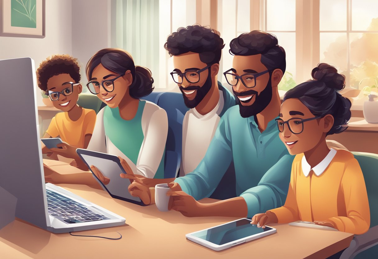 Family Learning Platform Cost: Understanding the Investment in Your Child’s Education learning platform,education LearningMole Family Learning Platform Cost: A family gathered around a computer, tablet, and smartphone, engaging in a collaborative learning activity on a digital platform