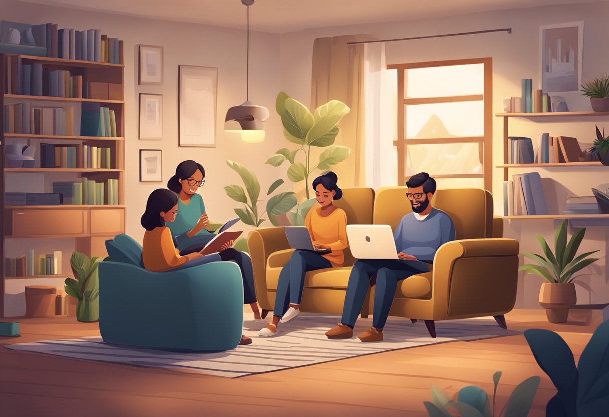 Family Learning Platform Cost: Understanding the Investment in Your Child’s Education learning platform,education LearningMole Family Learning Platform Cost: A family gathered around a laptop, tablet, and books, engaged in learning activities together in a cozy living room setting