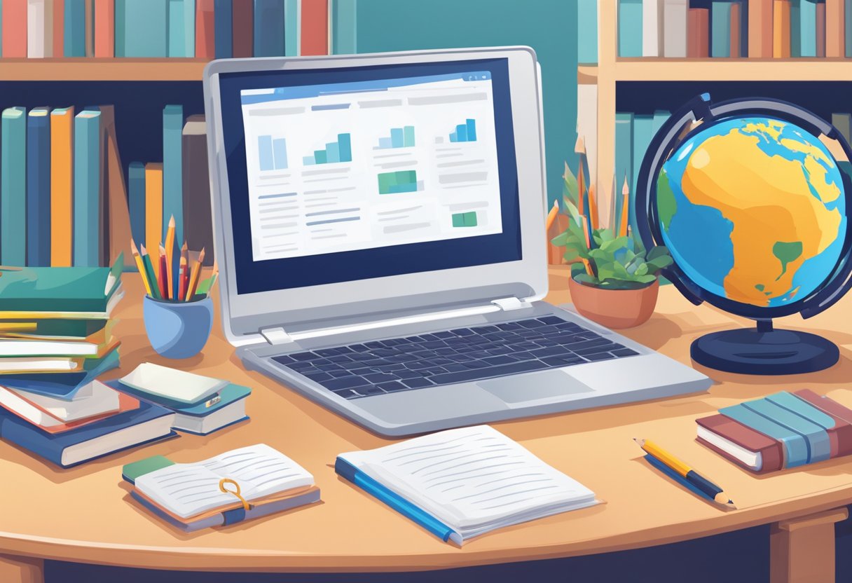 Top-Rated Educational Resources: Your Guide to the Best Learning Tools Educational Resources,online learning,educational LearningMole Top-Rated Educational Resources: A laptop surrounded by books, a globe, and a pencil on a desk. An online learning platform displayed on the screen