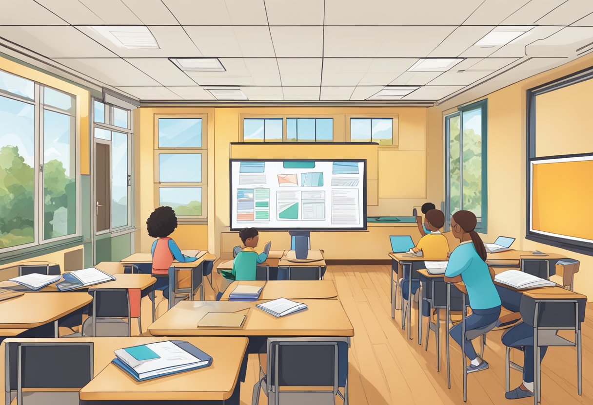 Teacher Subscription Comparison: Unveiling the Best Educational Platforms for Educators Teacher Subscription,education LearningMole Teacher Subscription Comparison: A classroom with various branded teaching materials and personalized student work displayed, alongside a chart comparing different teacher subscription services