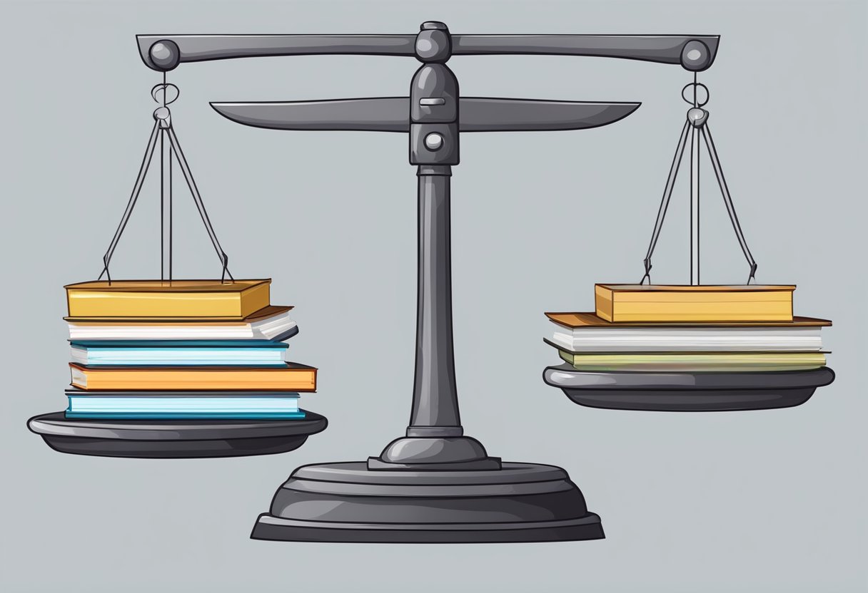 Premium vs Free Teaching Resources: Weighing the Benefits for Educators teaching resources,free,premium LearningMole Premium vs Free Teaching Resources: A scale balancing premium and free teaching resources with thematic elements on each side