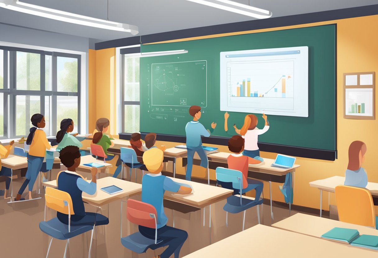 Teacher Productivity Platform: Enhancing Classroom Efficiency and Engagement teacher productivity,lesson plan,teaching LearningMole Teacher Productivity Platform: A modern classroom with interactive technology and engaged students