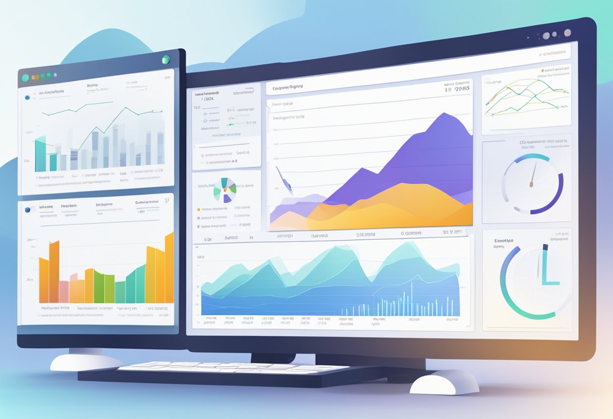 Education Platform Demo: A Guided Walkthrough for New Users education platform,education LearningMole Education Platform Demo: A computer screen displaying various charts and graphs, with a stylized progress bar and analytics dashboard in the background