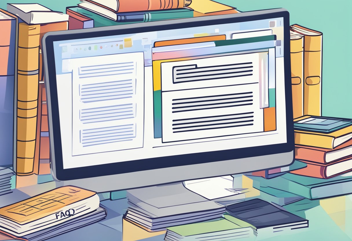 Education Platform Demo: A Guided Walkthrough for New Users education platform,education LearningMole Education Platform Demo: A computer screen with a FAQ page open, surrounded by books and a pen