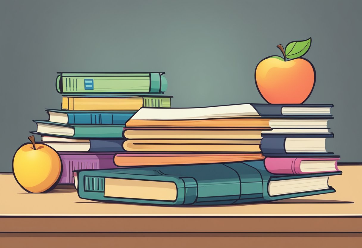 Teaching Resource Pricing: Effective Strategies for Setting Fair Value Teaching Resource Pricing,resources LearningMole A stack of books with varying heights, surrounded by a ruler, calculator, and an apple on a desk