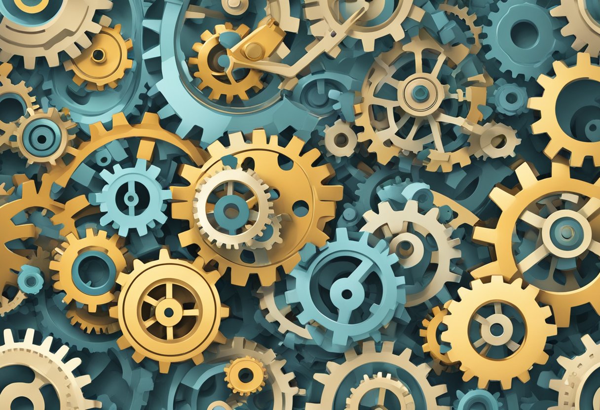 Creative Applications: Exploring Innovative Uses in Technology and Art creative application,art LearningMole Creative Applications: A group of interconnected gears and cogs forming a complex and supportive system, with various benefits and rewards branching out from the center