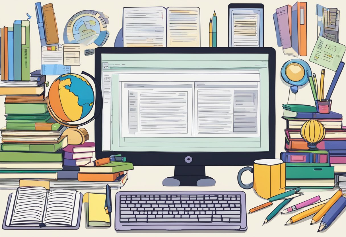 AI Tools for Language Development: Enhancing Linguistic Skills Efficiently language development,language LearningMole AI Tools for Language Development: A computer screen displaying various language development tools, surrounded by books, pens, and other educational materials