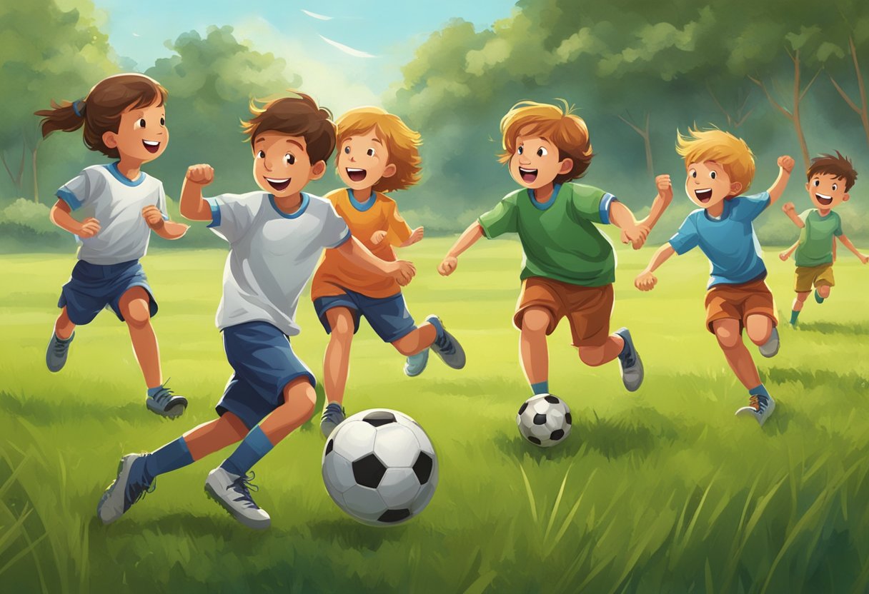 Football Quotes for Kids: Inspiring Sayings to Motivate Young Players Football Quotes,player,sport LearningMole A group of children playing football in a grassy field, laughing and cheering as they kick the ball back and forth