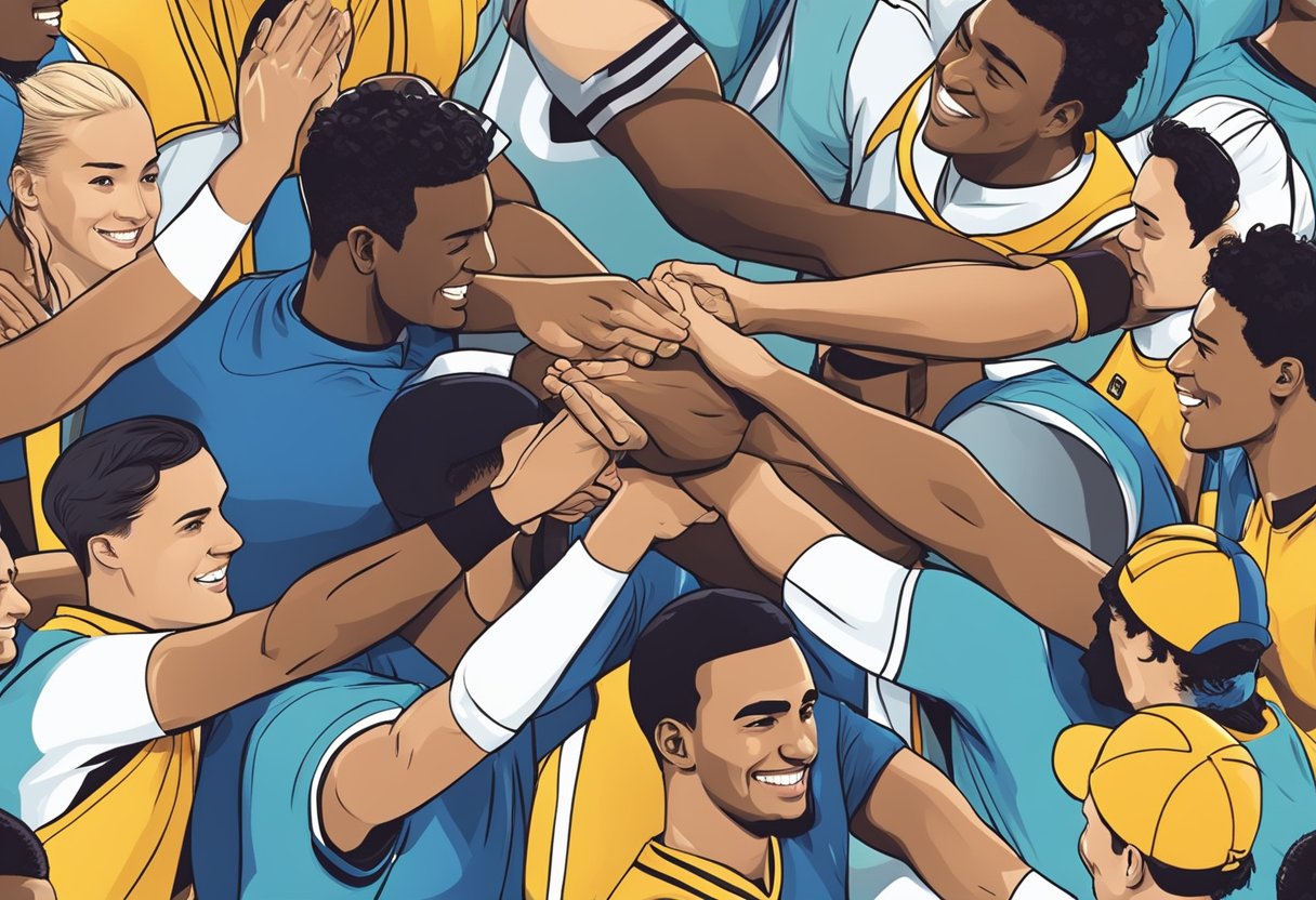 Sportsmanship Quotes: Inspiring Fair Play and Respect in Sport Sportsmanship Quotes,sports LearningMole A group of athletes from different sports shaking hands and smiling, showing respect and sportsmanship