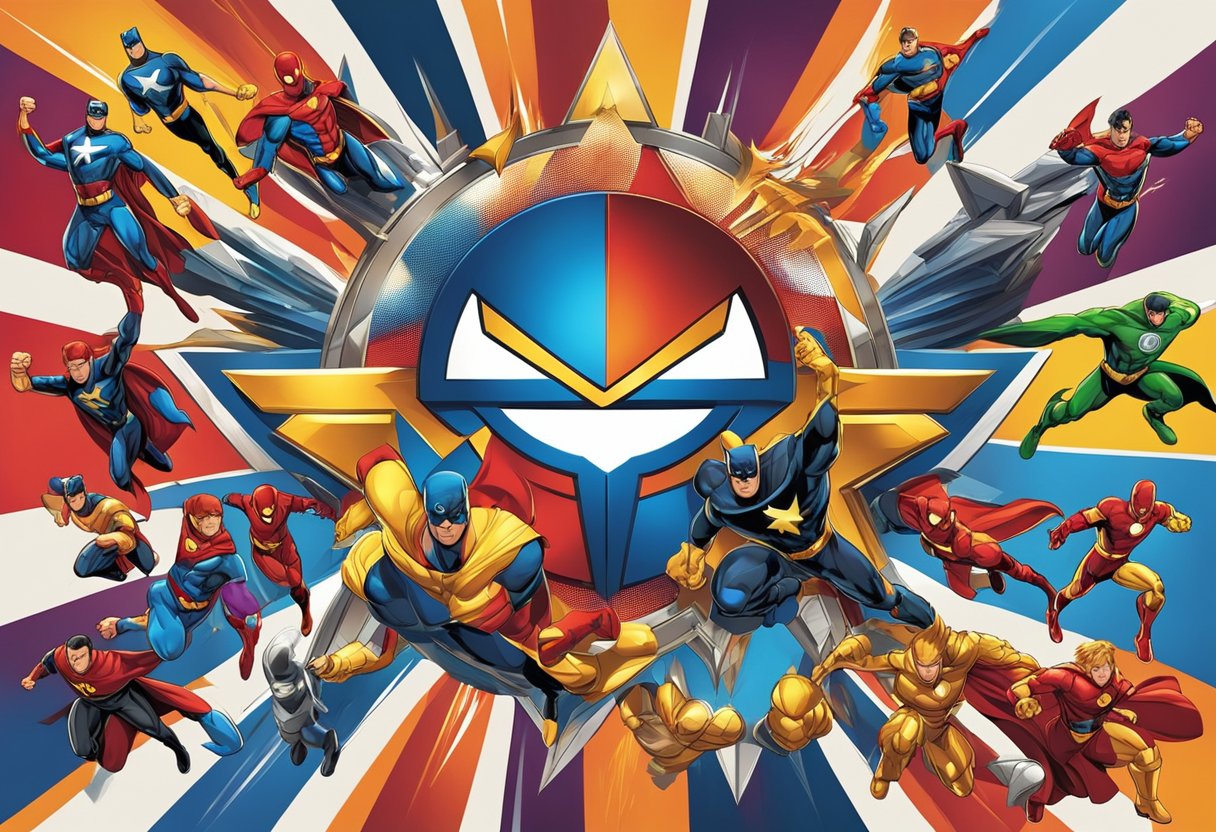 Superhero Quotes for Kids: Inspiring Words for Young Heroes Superhero Quotes,hero LearningMole A group of superhero symbols and emblems arranged in a colorful and dynamic composition, radiating strength and courage