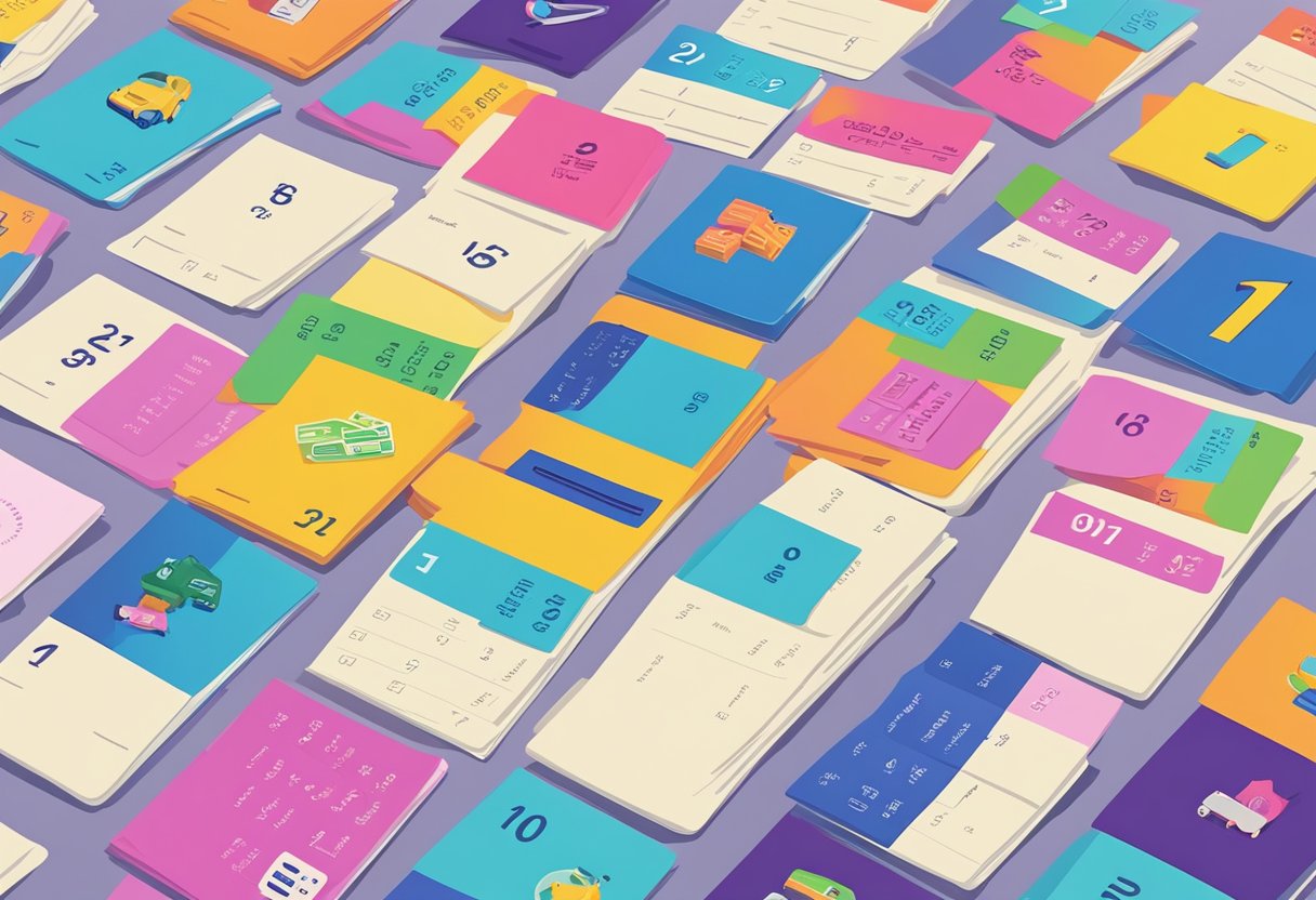 Quiz Questions for 9-11 Year Olds: Test Their Knowledge Quiz Questions,quiz,learn LearningMole A group of colorful quiz cards scattered on a table, each with a different question for 9-11 year olds