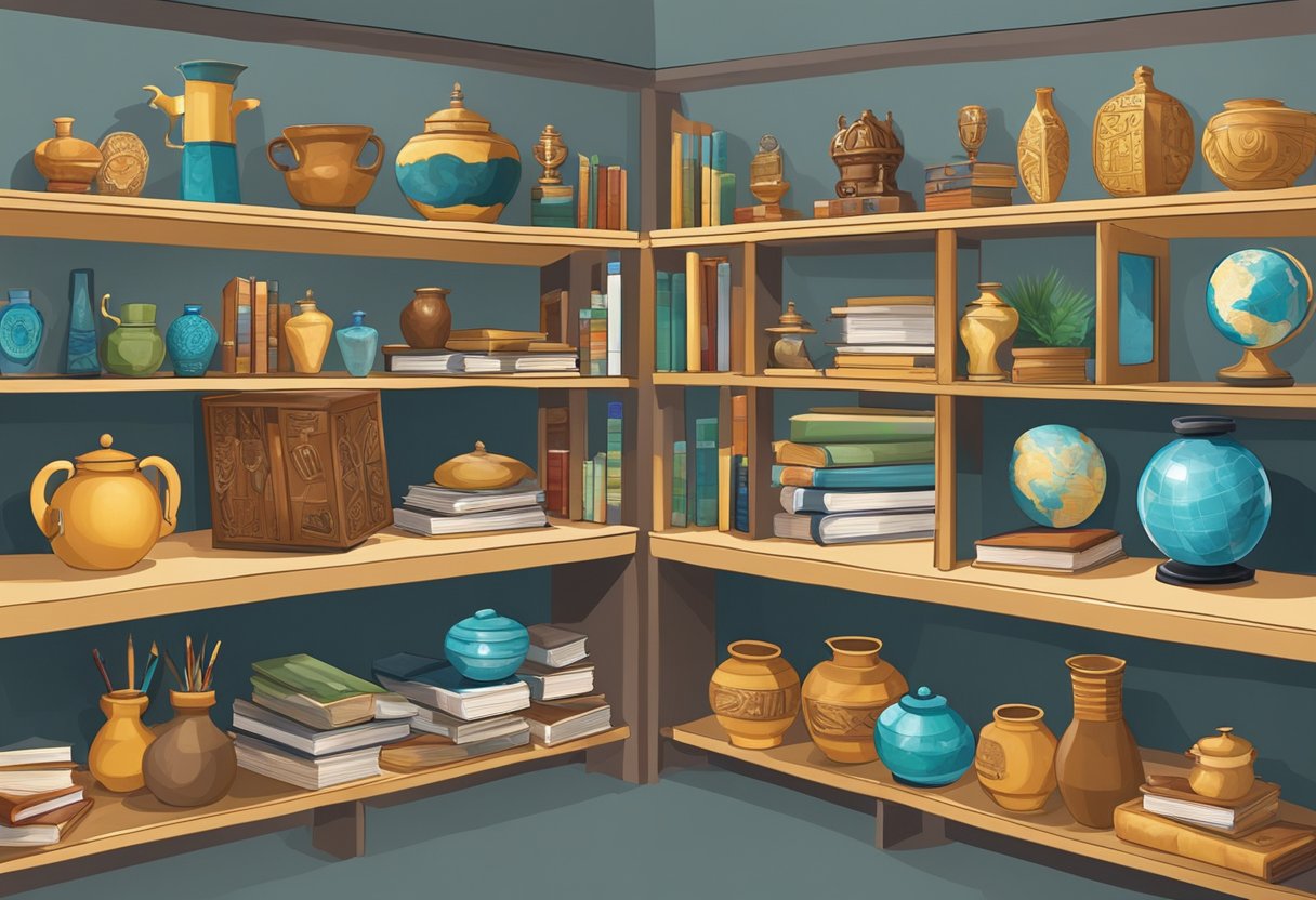 Cultural Awareness Lessons: Enhancing Global Understanding Cultural Awareness lessons,lesson,education,culture LearningMole A diverse group of cultural artifacts and symbols displayed on shelves and tables in a classroom setting