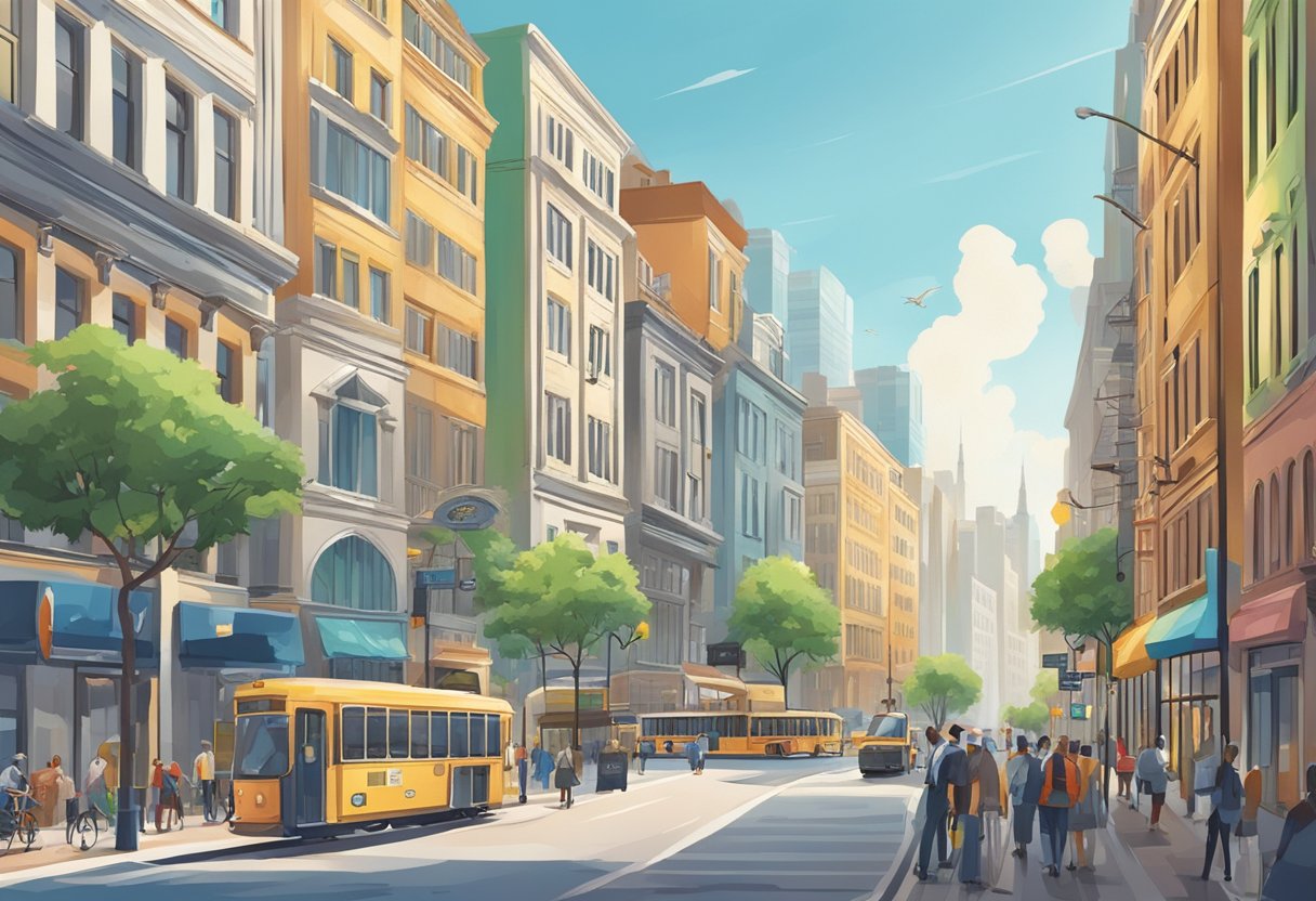 Basic Vocabulary Sheets: Your Guide to Essential Words Basic Vocabulary Sheets,learning LearningMole A bustling city street with diverse buildings and landmarks