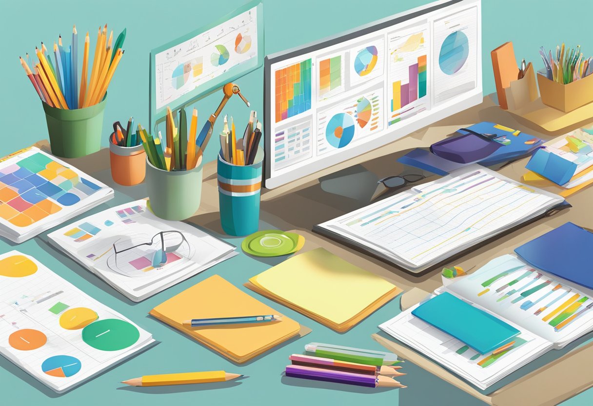Lesson Planning Templates: A Guide for Efficient Classroom Management lesson plan LearningMole Lesson Planning Templates: A teacher's desk with various lesson planning templates and resources spread out, including charts, graphs, and colorful illustrations