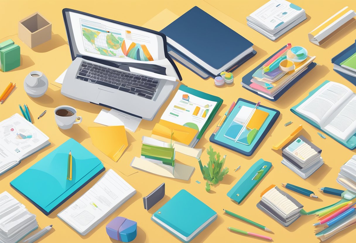 Teacher Resource Subscription Plans: Choosing the Best for Your Classroom teacher resource,resources LearningMole Teacher Resource Subscription Plans: A desk with various teaching materials, such as lesson plans, worksheets, and educational games, arranged neatly in a subscription box