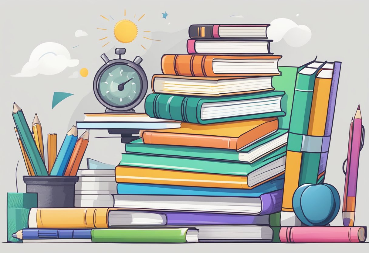 Teacher Resource Subscription Plans: Choosing the Best for Your Classroom teacher resource,resources LearningMole Teacher Resource Subscription Plans: A stack of colorful teacher resource books surrounded by a variety of educational materials and tools, with a computer displaying subscription plan options in the background