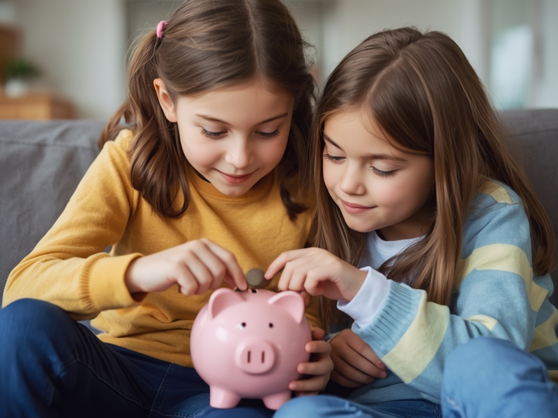 Money and Relationships: Teaching Children Financial Compatibility for Healthier Futures Money and Relationships LearningMole Siblings with different saving habits learning money and relationships skills together