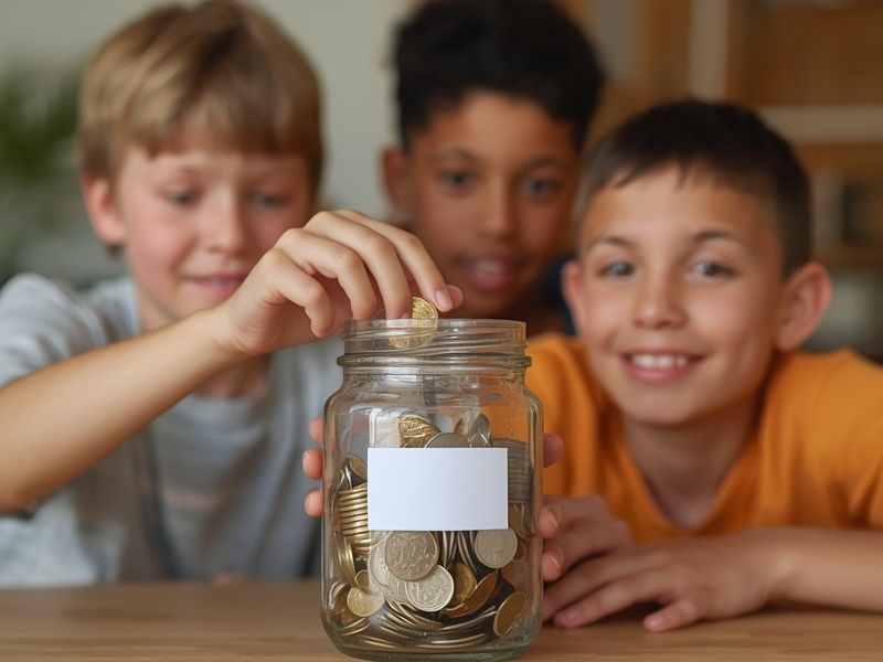 Money and Relationships: Teaching Children Financial Compatibility for Healthier Futures Money and Relationships LearningMole Young children learning about money and relationships through savings activity with parent