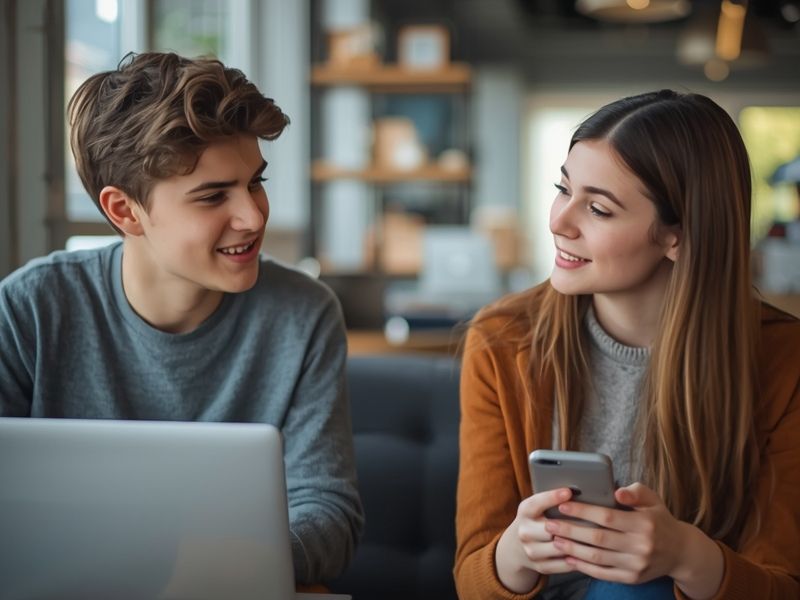 Money and Relationships: Teaching Children Financial Compatibility for Healthier Futures Money and Relationships LearningMole Teenager and parent discussing money and relationships preparing for financial independence