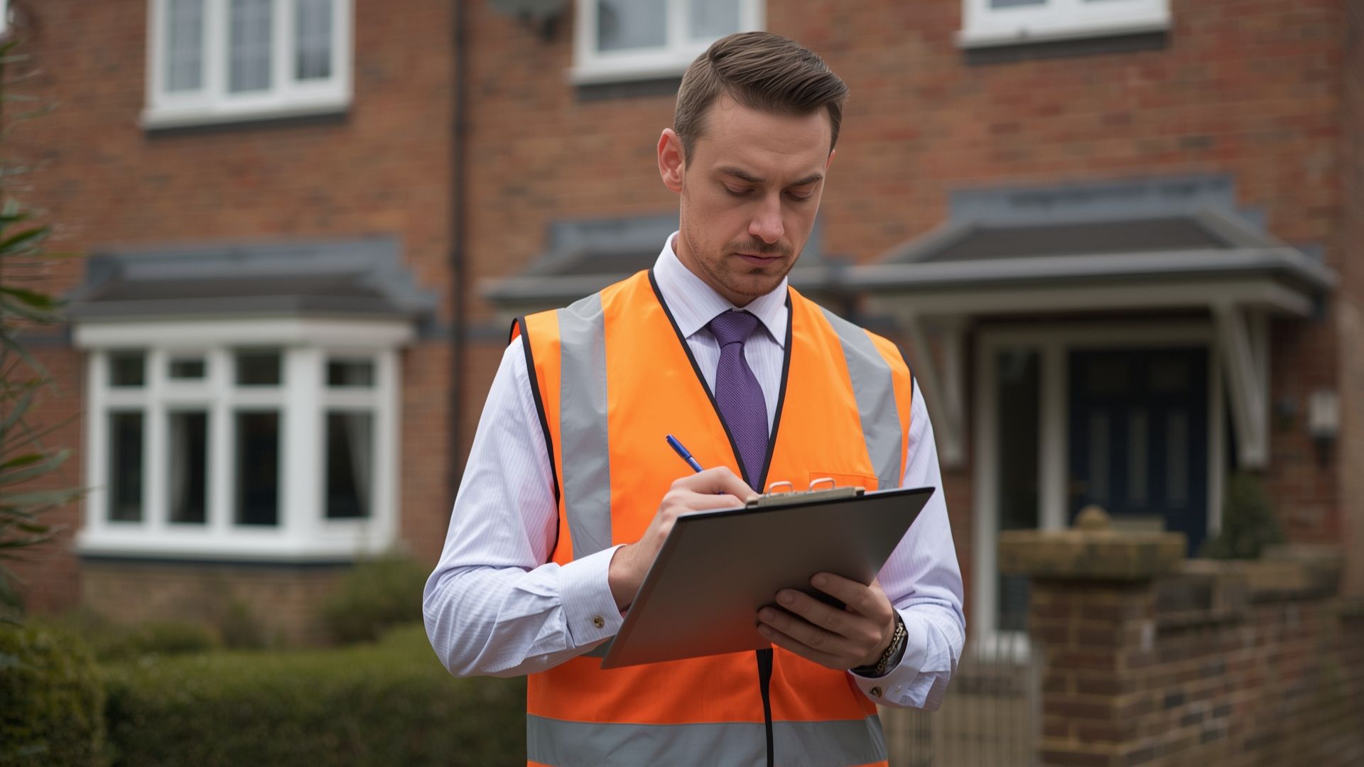The Complete Guide to Home Ownership: Essential Steps for First-Time Buyers Home Ownership LearningMole Property surveyor conducting building inspection to protect home ownership investment for first-time buyers