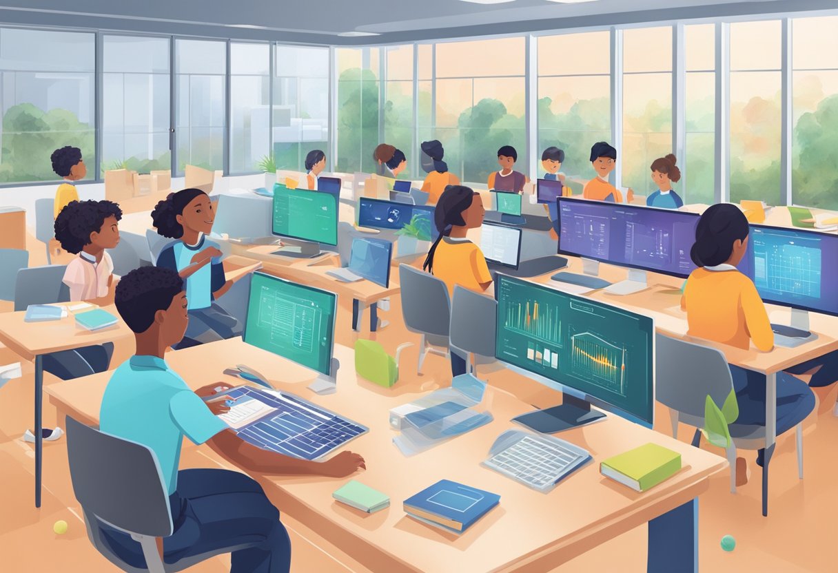 Responsible AI Use in Schools: Best Practices for Ethical Education Technology AI use,school,Ai tool LearningMole An AI system organizes school operations, while students interact with AI technology in a responsible manner