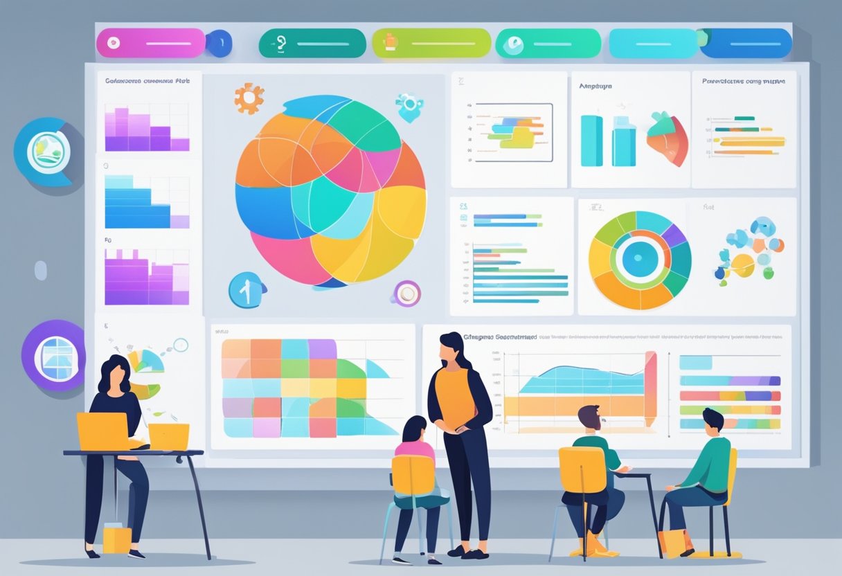 Using AI for Lesson Planning and Curriculum Design: Streamlining Educators' Workflows lesson plan,curriculum LearningMole Using AI for Lesson Planning and Curriculum Design: An AI program generates learning objectives and curriculum plans on a digital interface with colorful visual aids and charts