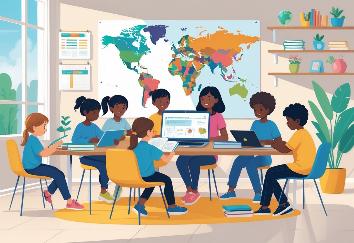 Homeschooling Resources UK Free: The Ultimate Guide for Families LearningMole Children and a tutor learning together online at home with educational materials around them.